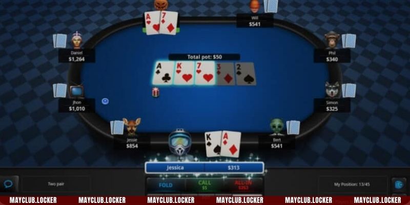 Game Poker MAYCLUB hút sự quan tâm của đông đảo các bet thủ