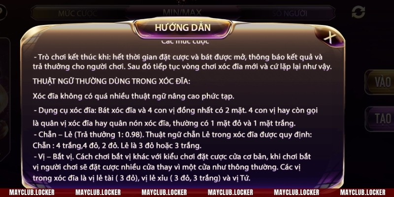 Mayclub hiện là trang chơi xóc đĩa online trực tuyến, là cổng game xanh chín