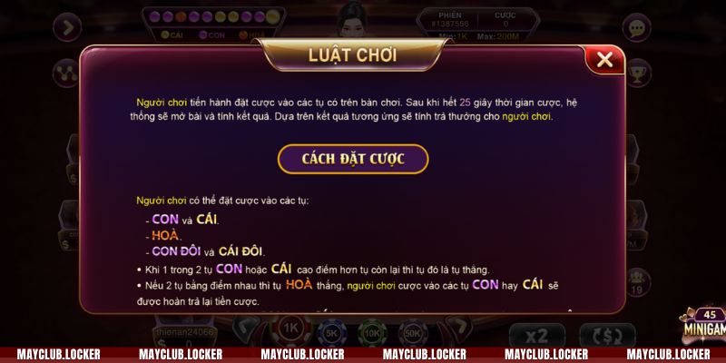 MAYCLUB là cổng game Baccarat uy tín