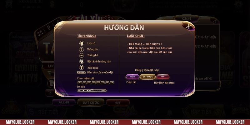 Người chơi chỉ cần đặt cược vào hai cửa chính là Tài hoặc Xỉu để nhận thưởng