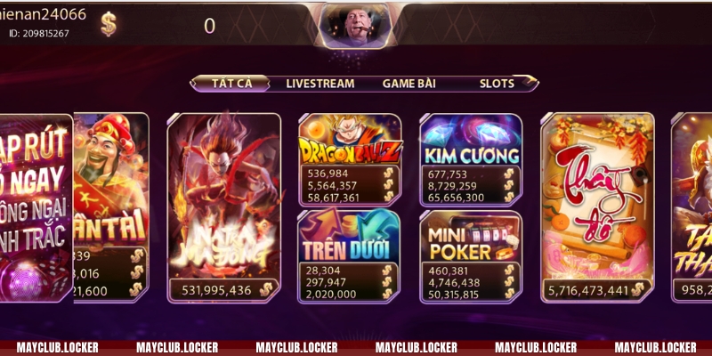 Sảnh Mini game giúp bạn có nhiều trải nghiệm đặc biệt